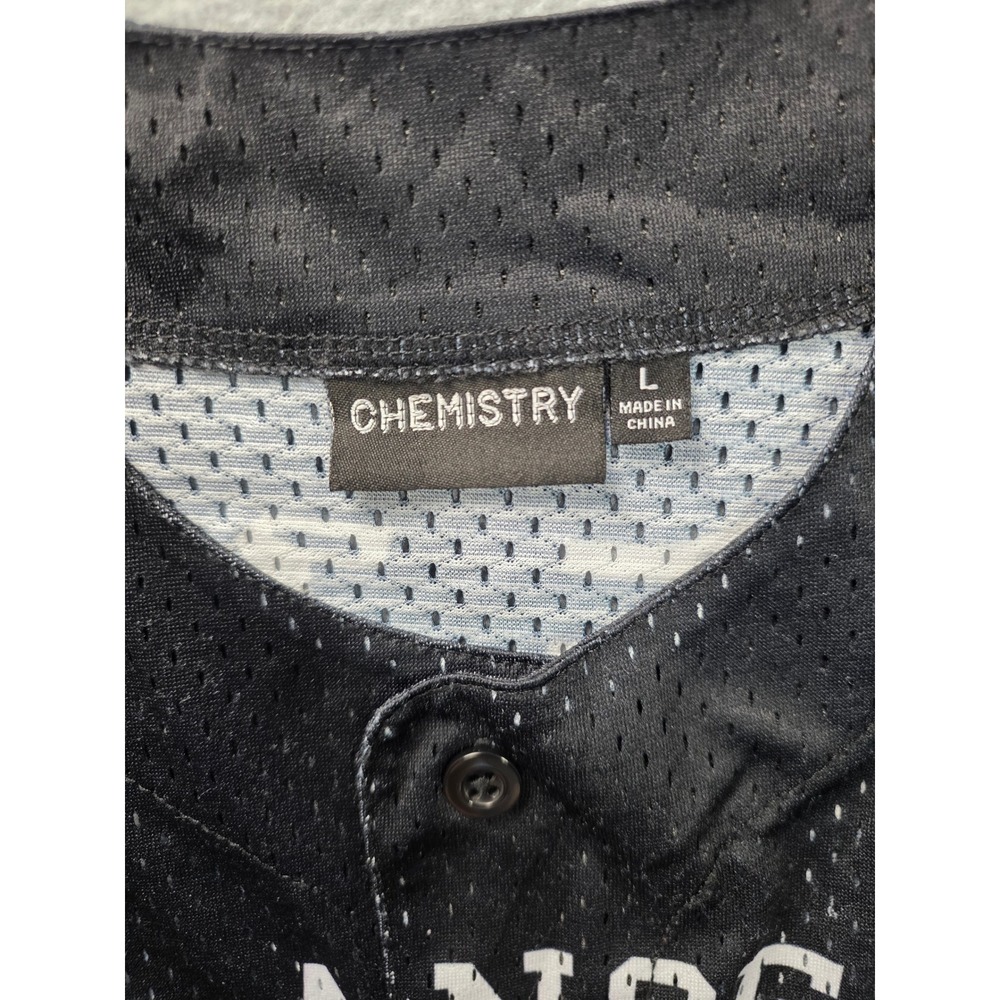 Chemistry Poetic Justice Tupac 2Pac Baseball Jersey Black Mesh Los Angeles Large - Picture 3 of 7
